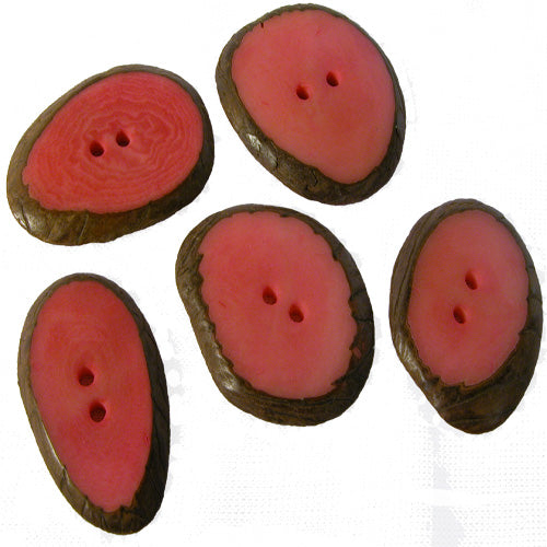 Small Tagua Sliced Buttons-Hand-made-Hand-dyed-Fair Trade-Ecuador-1PC