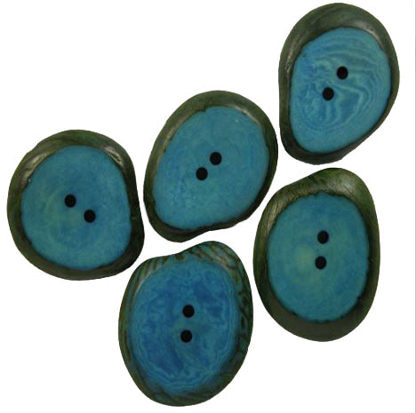 Large Tagua Slice Buttons -Vegetable Ivory Buttons-1.5"L-Fair Trade- Ecuador -1PC