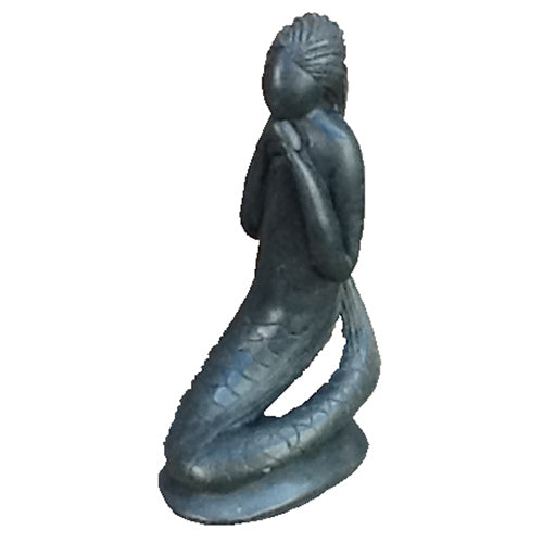 Hand-Carved Soapstone Mermaid Sculptures-Small Grey or Large White-Fair Trade-Haiti