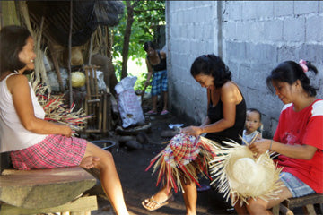 Hand-Crafted Abaca Easter Egg Shaped Baskets-Set of 2 with Hinged Lids-Fair Trade-Phillipines