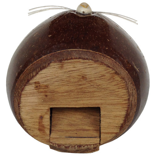 Unique Mouse Bank Made from Recycled Coconut Shell and Puka Shell-Fair Trade