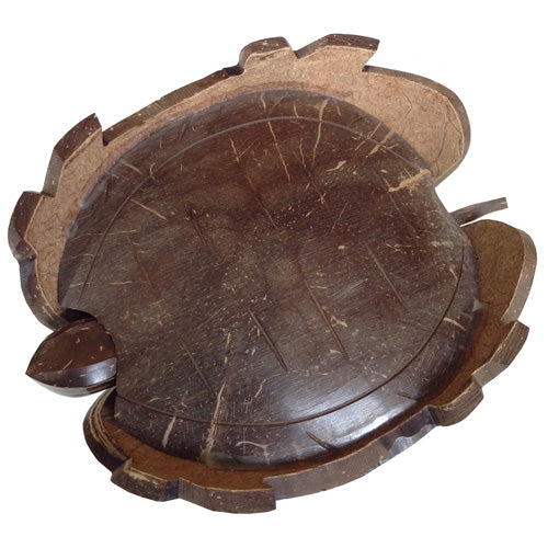 Hand-Carved Turtle Bobblehead Sculpture-Recycled Coconut Shell-Fair Trade-Philippines