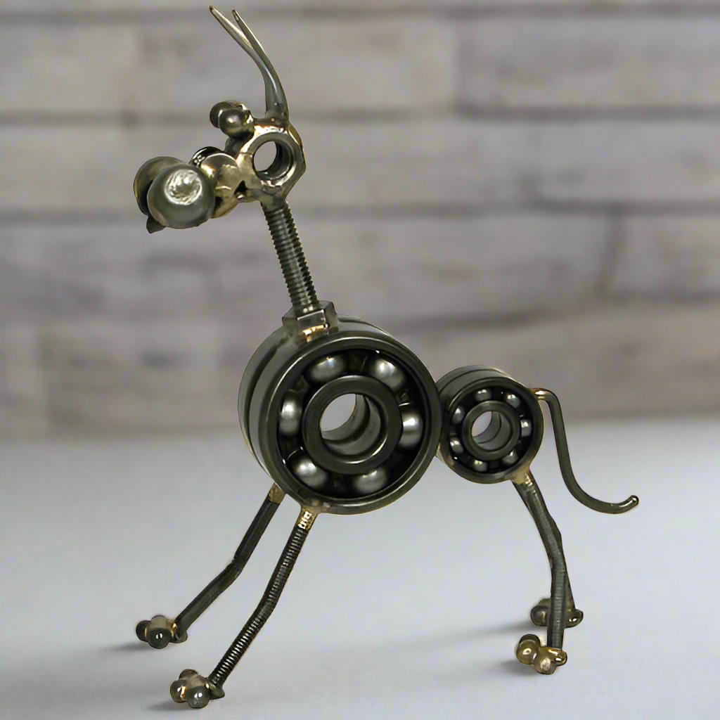 Junkyard Great Dane Sculpture - Recycled Metal
