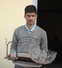 Cuenco Corazón de Metal Reciclado - Comercio Justo-India