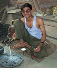 Heart Candle Holder made with Recycled Bicycle Chain-Fair Trade-India