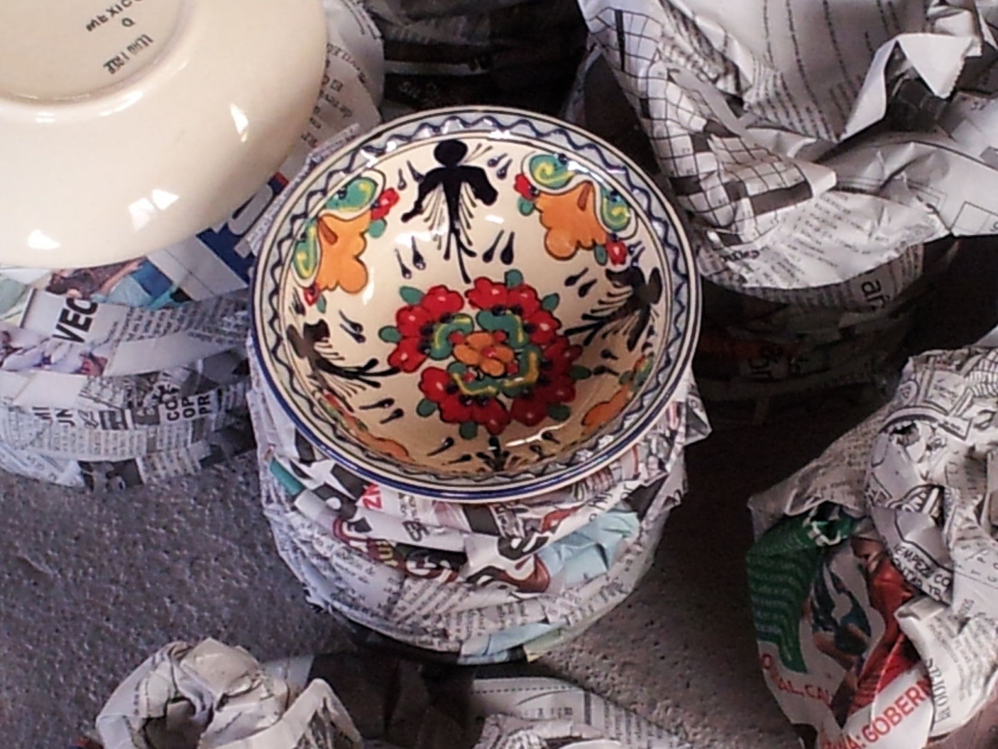 Platos llanos de 11,8 pulgadas - Lunares y flores, juego de dos - Encantada