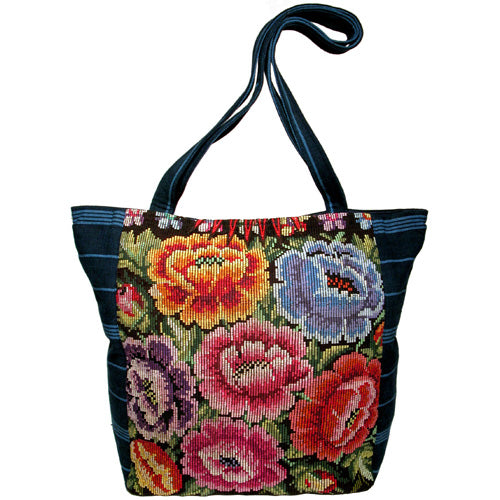 Recycled Huipil Shoulder Bag- Large Size-Fair Trade-Guatemala