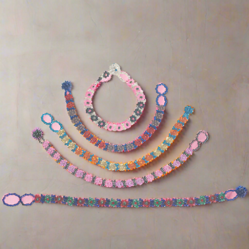 Glass Bead Flower Bracelet - Fair Trade -Guatemala