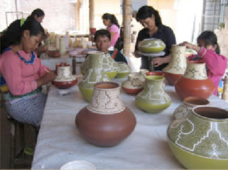 Hand-Crafted Orange Ceramic Pig Bank- Fair Trade-Peru