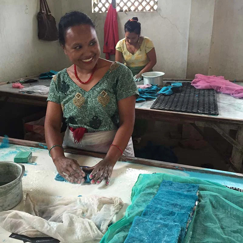Handcrafted Felt Coin Zipper Pouch- Monkey in a Tree-Bright Green