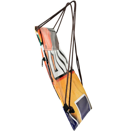 Upcycled Plastic Billboard Backpack- Handmade in India-Fair Trade