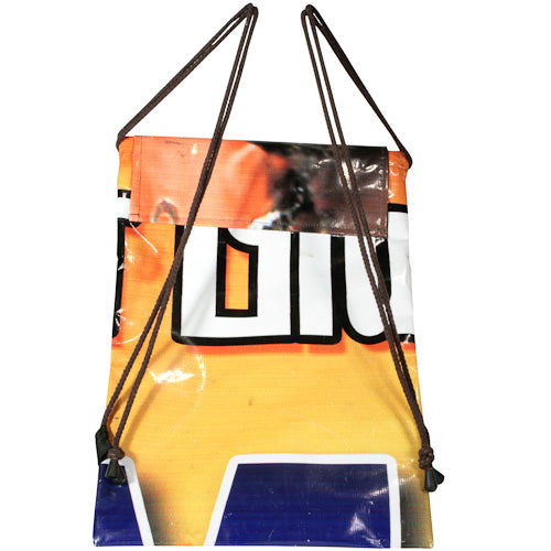Upcycled Plastic Billboard Backpack- Handmade in India-Fair Trade