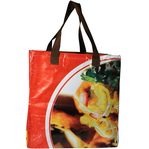 Shopping Tote Bag from Recycled Billboard Signs-Extra Lg-Fair Trade-India
