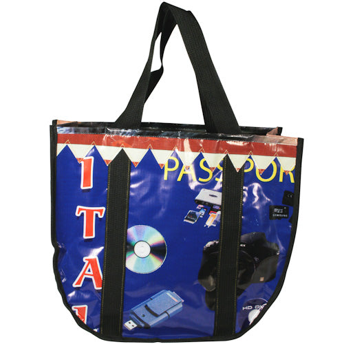Colorful Shopping Totes-Recycled Plastic Billboard Signs-Fair Trade-India