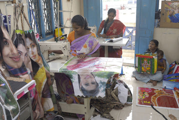 Colorful Shopping Totes-Recycled Plastic Billboard Signs-Fair Trade-India