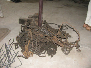 Junkyard Snake Tealight holder - Recycled bicycle chain- Fair trade