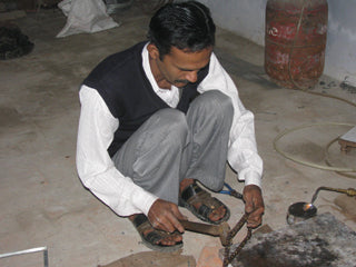Portavelas de corazón con cadena de bicicleta