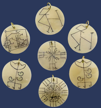 Encantos de hueso tibetano- Varios diseños- (conjunto de 23)