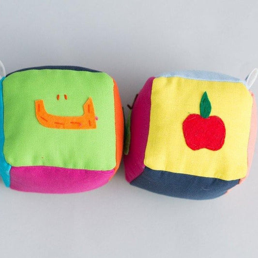 Plush Fruit Blocks Set- 3" x 3"- Arabic