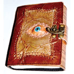 Libro en blanco de cuero All Knowing Eye con pestillo