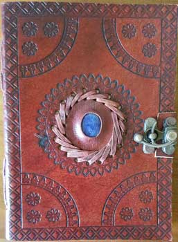 God's Eye Embossed Leather Journal with Metal Latch-5" x 7"