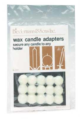 Wax Candle Adapters-Pack of 15