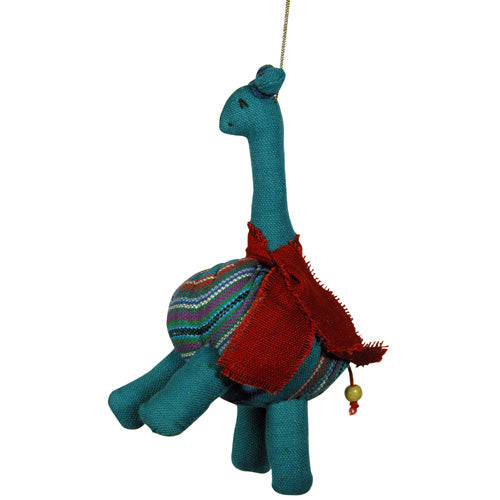 handmade stuffed plush giraffe ornament made from recycled cotton by artists in Guatemala at UPAVIM