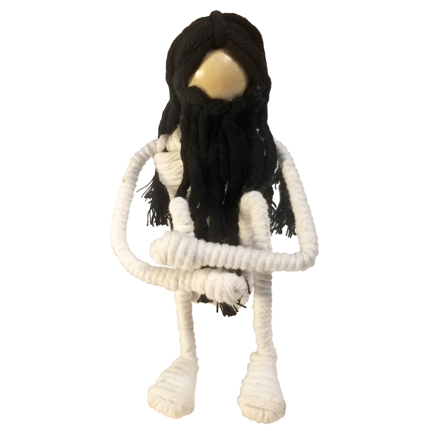 Yogi Cotton & Wire Sculpture-Yoga Poses Art-Fair Trade-Colombia