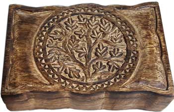 Tree of Life Herb Box- Decorative Wood Box -6" x 9"