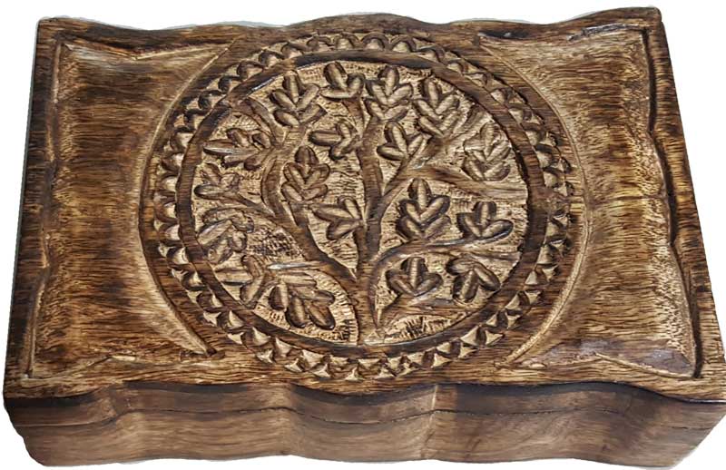 Tree of Life Herb Box- Decorative Wood Box -6" x 9"