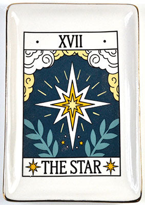 The Star Tarot Card Ceramic Dish- 4 1/2" x 6 1/2"