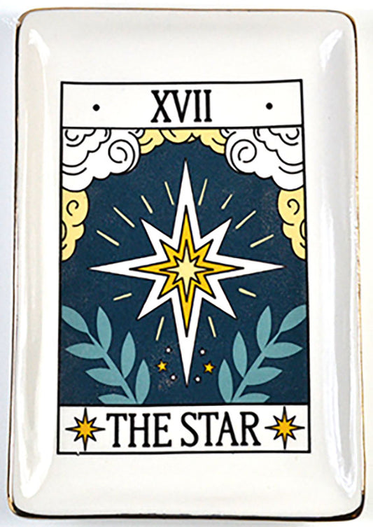 The Star Tarot Card Ceramic Dish- 4 1/2" x 6 1/2"