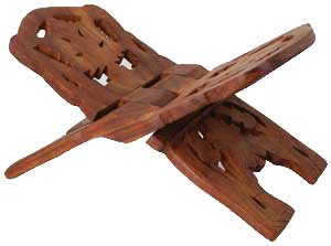 Soporte para Corán, soporte para libros, Rihal Rehal, madera tallada Eid