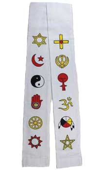 Interfaith Minister's Stole-6ft.L- White