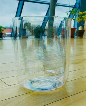 Cuenco tibetano de cristal arcoíris de 8"