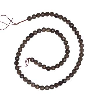 6mm Smoky Quartz Beads- Round