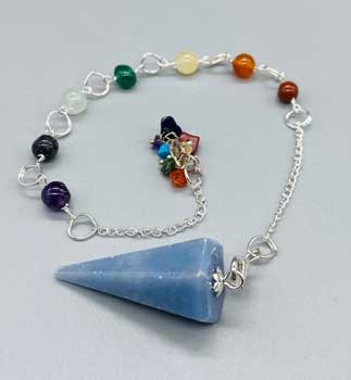 Péndulo Angelita 7 Chakras 6 Caras