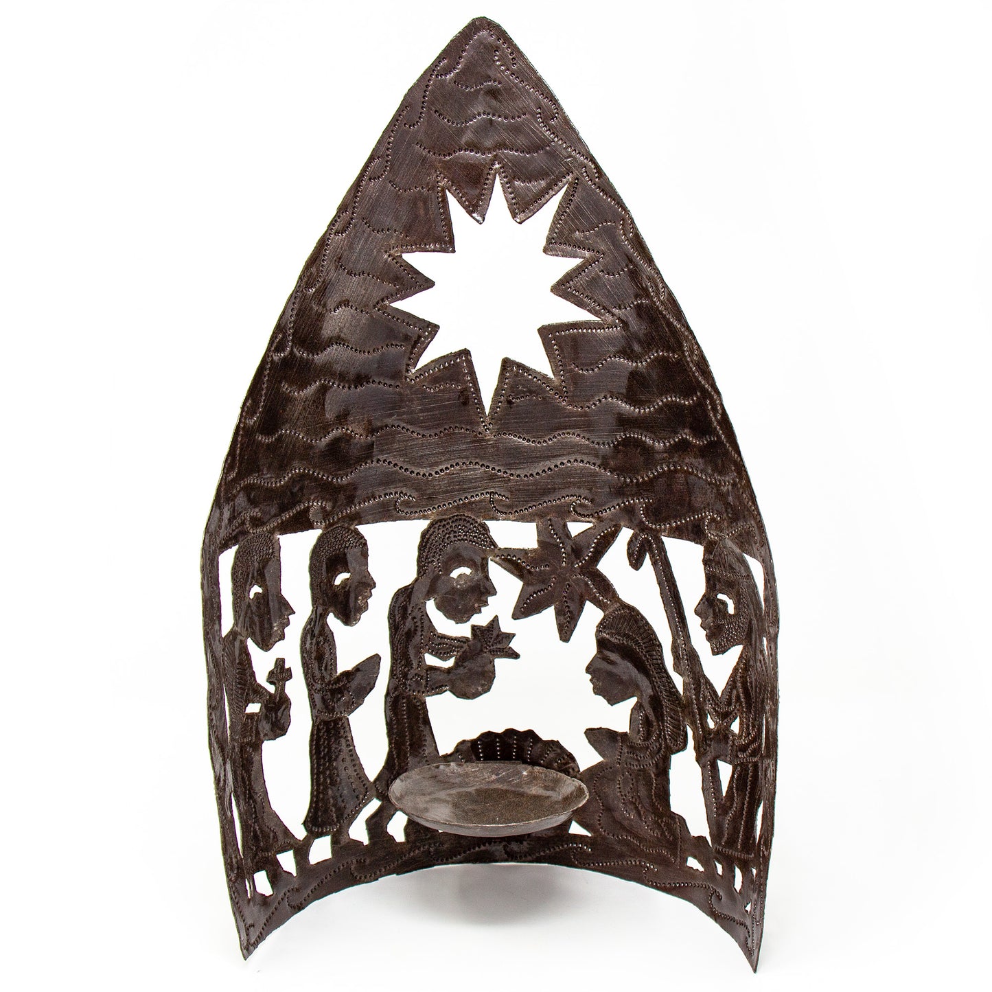 Belén de mesa con candelabro (13" x 7") - Croix des Bouquets