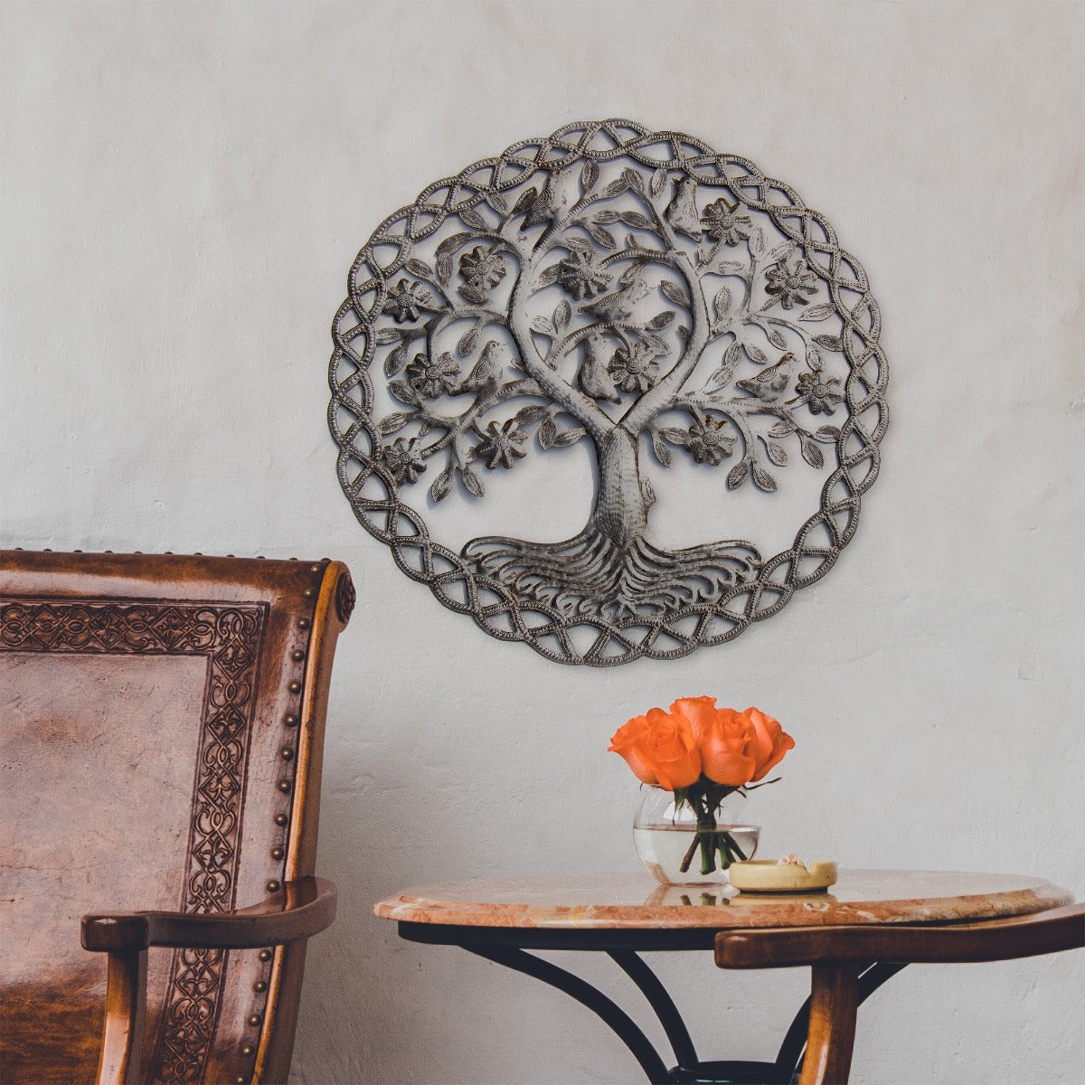 Arte de pared del árbol de la vida danzante - Croix des Bouquets