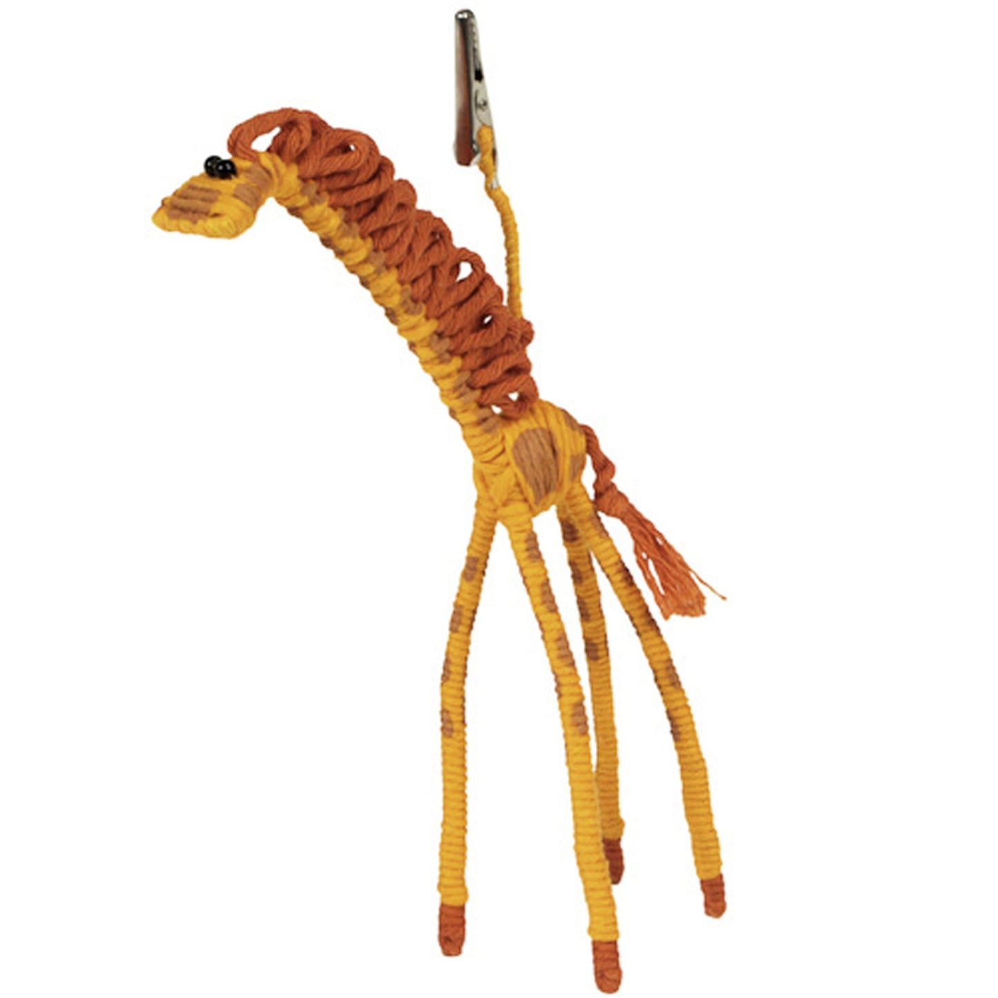 Recycled Cotton & Metal Wire Animal Sculptures with Display Clip-Fair Trade-Colombia