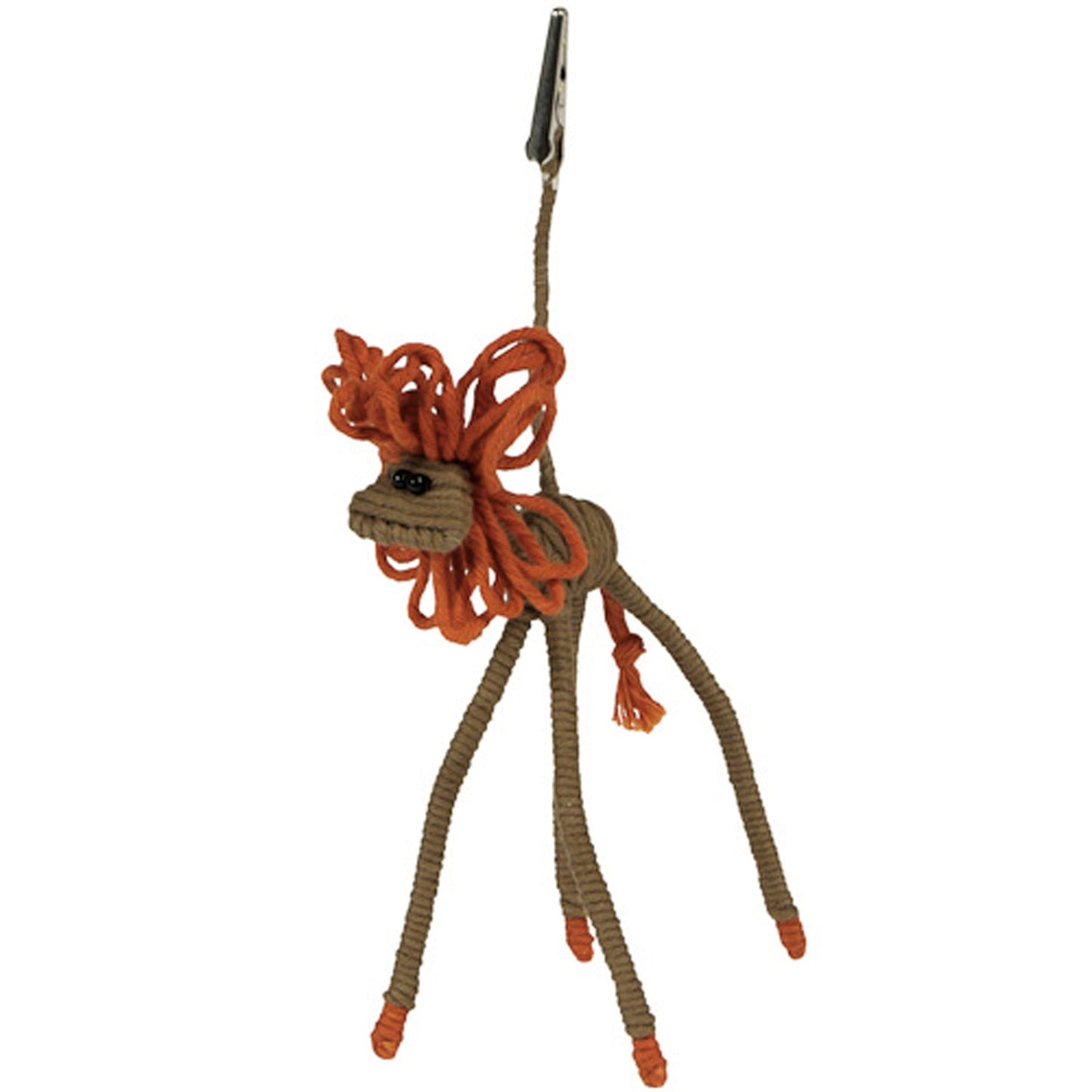 Recycled Cotton & Metal Wire Animal Sculptures with Display Clip-Fair Trade-Colombia