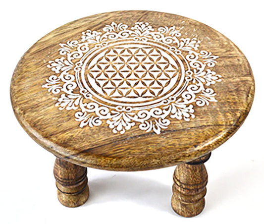 Flower of Life Altar Table- 6 1/2" D x 4" H