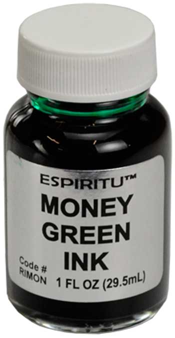 Artists Green Ink by Espiritu- Money Green-Money Drawing Ink-1 oz