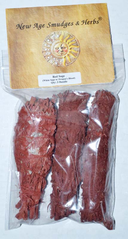 4" White Sage Dragon's Blood Sage Smudge Sticks-3PCs