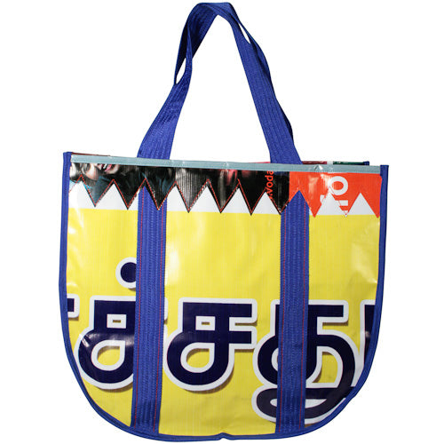 Colorful Shopping Totes-Recycled Plastic Billboard Signs-Fair Trade-India