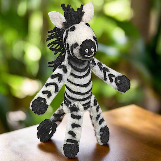Marioneta de dedo Woolie - Cebra - Lanos salvajes (T)