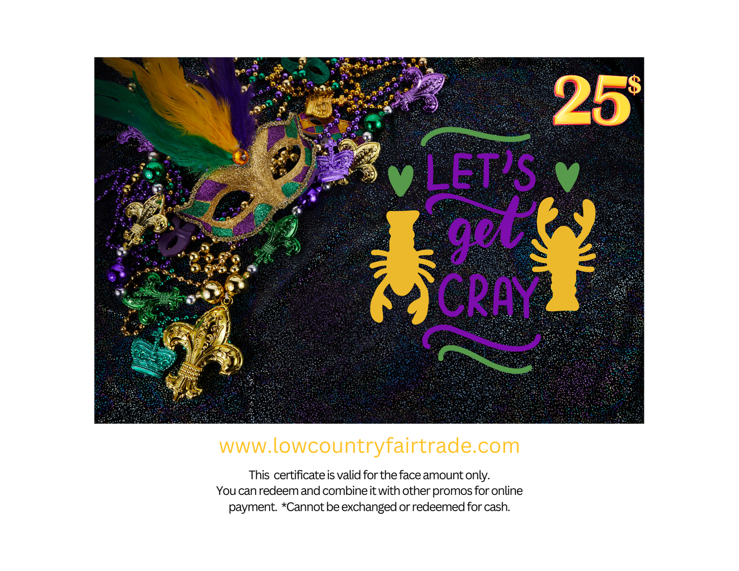 Tarjetas de regalo electrónicas de comercio justo de Low Country: elija su diseño