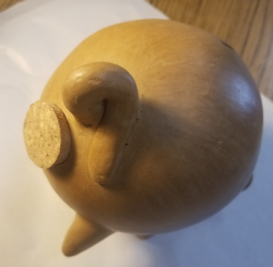Handmade Ceramic Piggy Bank- SM-Med-LG-Pigs- Natural-Fair Trade-Peru