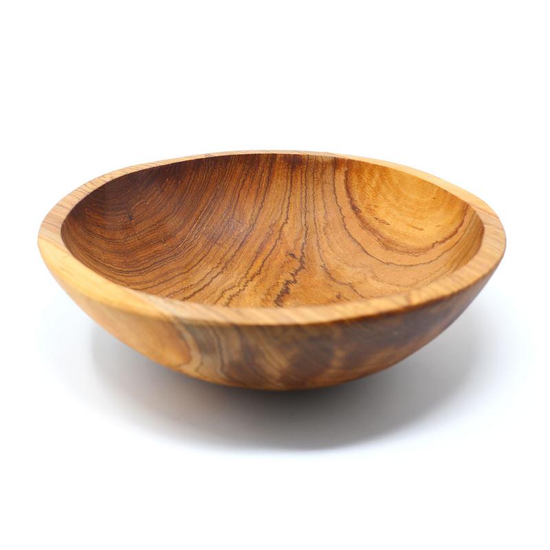 Handcarved Olive Wood Bowl -9 1/2" Diameter- Jedando Handicrafts-Fair Trade-Africa