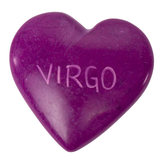 Corazones de esteatita del zodÃaco, paquete de 5: VIRGO
